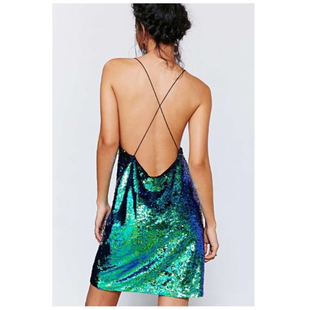 Urban Outfitters Ecote Green Sequin Mermaid Dress